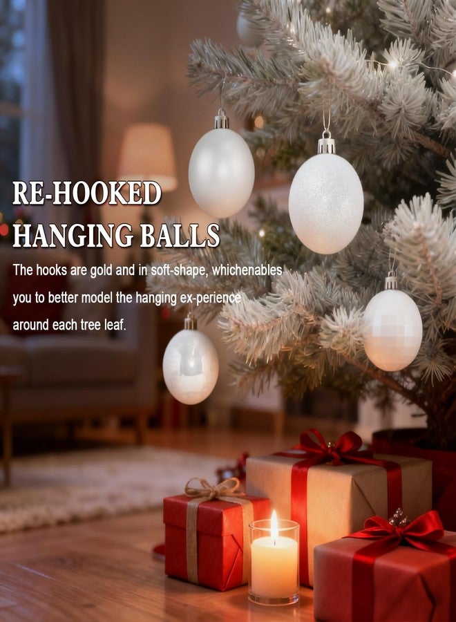 Leuceiy 2.36" Christmas Balls Christmas Tree Ornaments Shatterproof Plastic Holiday Ornament Festival Hanging Ball Holiday Decorations Set of 24pcs - Image 5
